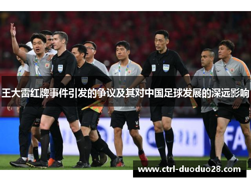 王大雷红牌事件引发的争议及其对中国足球发展的深远影响